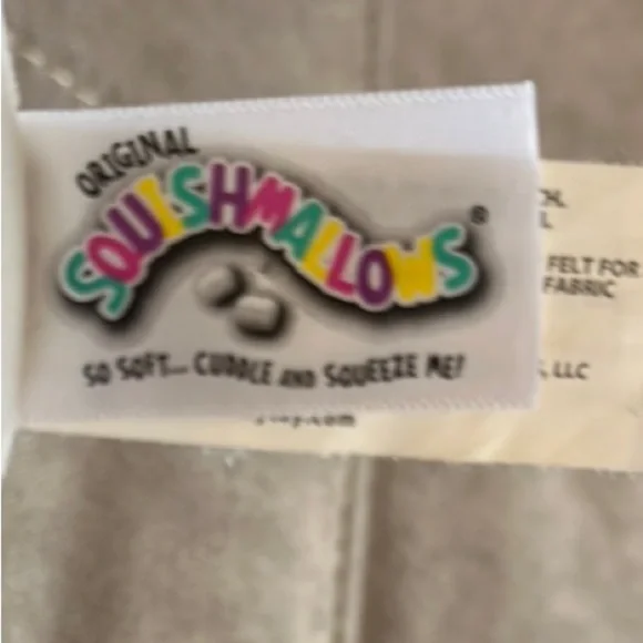 Squishmallows Gray and Pink Accent Pillow with Modern Iridescence 8” - Picture 2 of 4